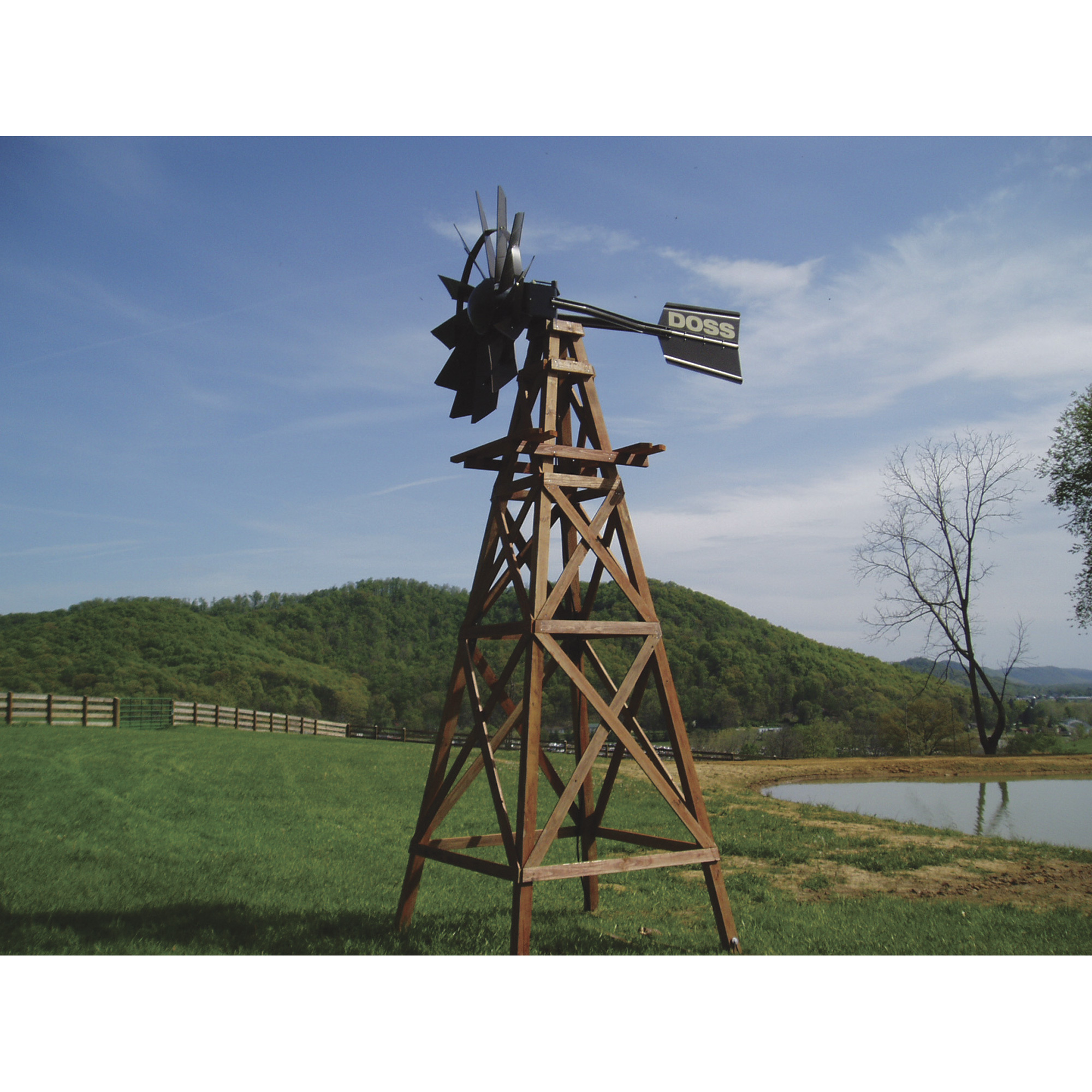 Outdoor Water Solutions Pond Aerating Windmill Head, 73in. Dia., Galvanized Steel with Powder Coat Finish, Model# WTW0182